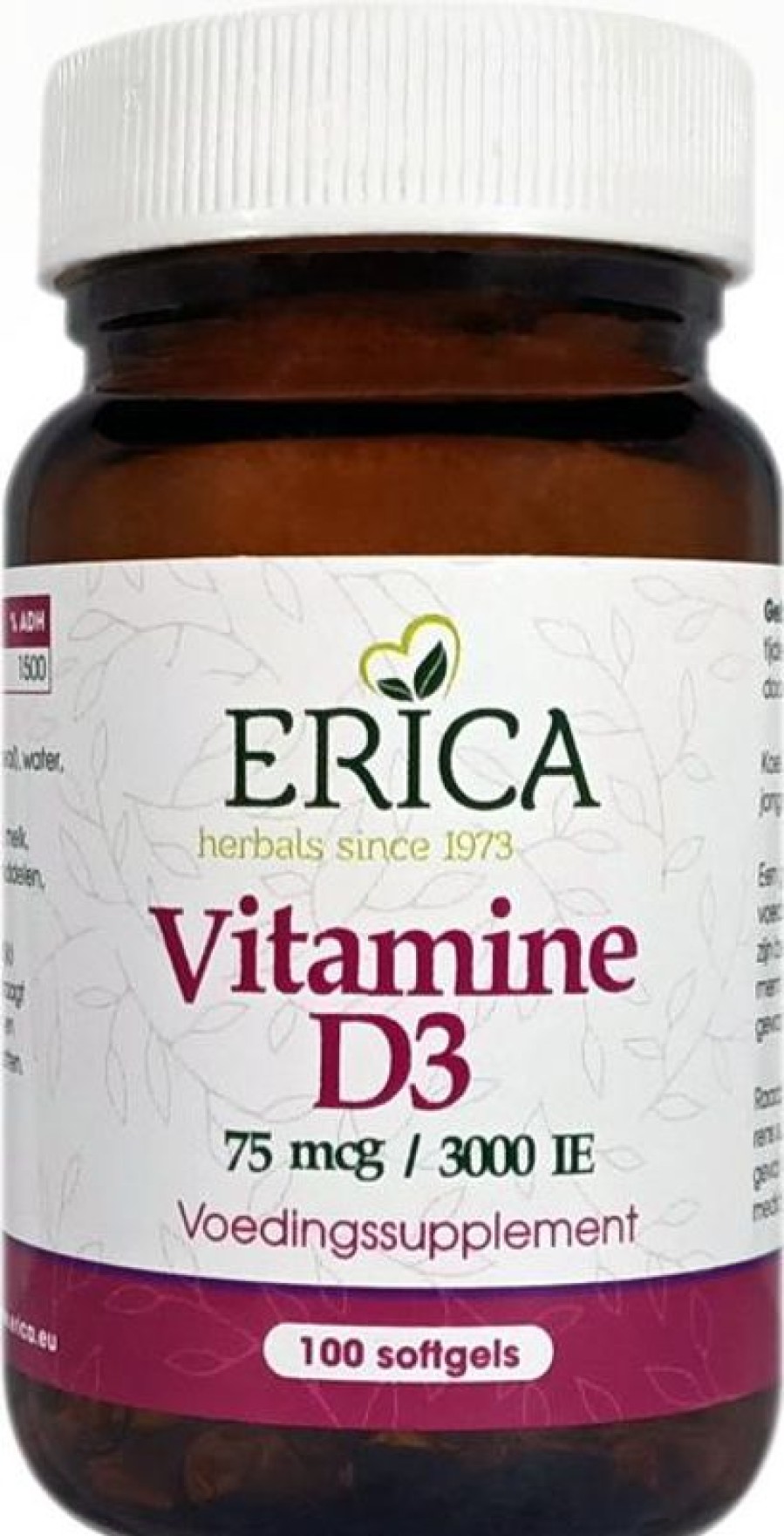 ERICA Vitamin D and E | Vitamin D3 75 Mcg 100 Softgels