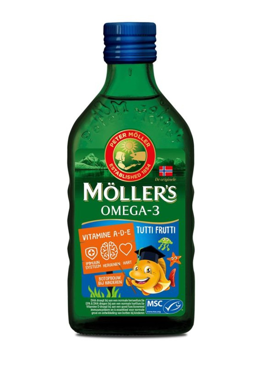 MÖLLERS Omega Fatty Acids | Cod Liver Oil Tutti Frutti Kids 250 Ml