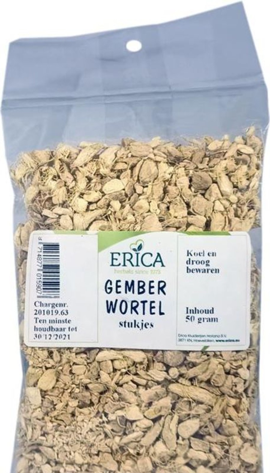 ERICA Spice Bags | Ginger Root Sliced 50 G