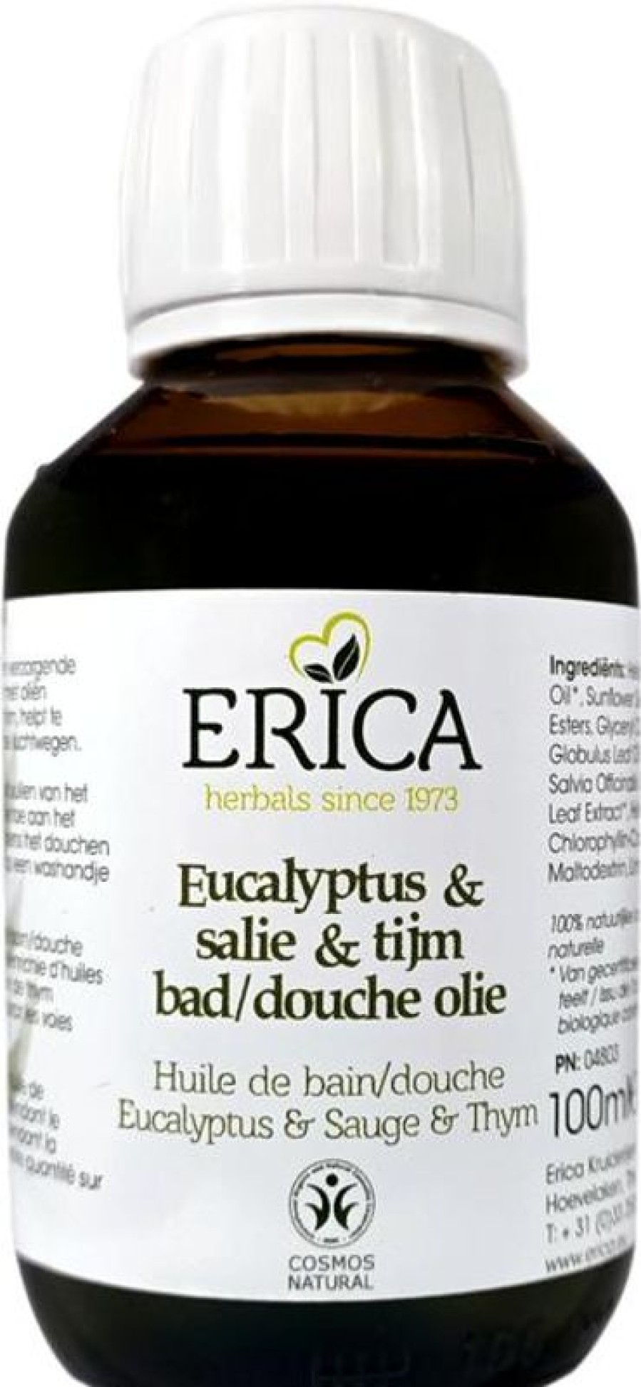 ERICA Bath oil | Bath/Shower Oil Eucalyptus Salvia Thyme 100 ml