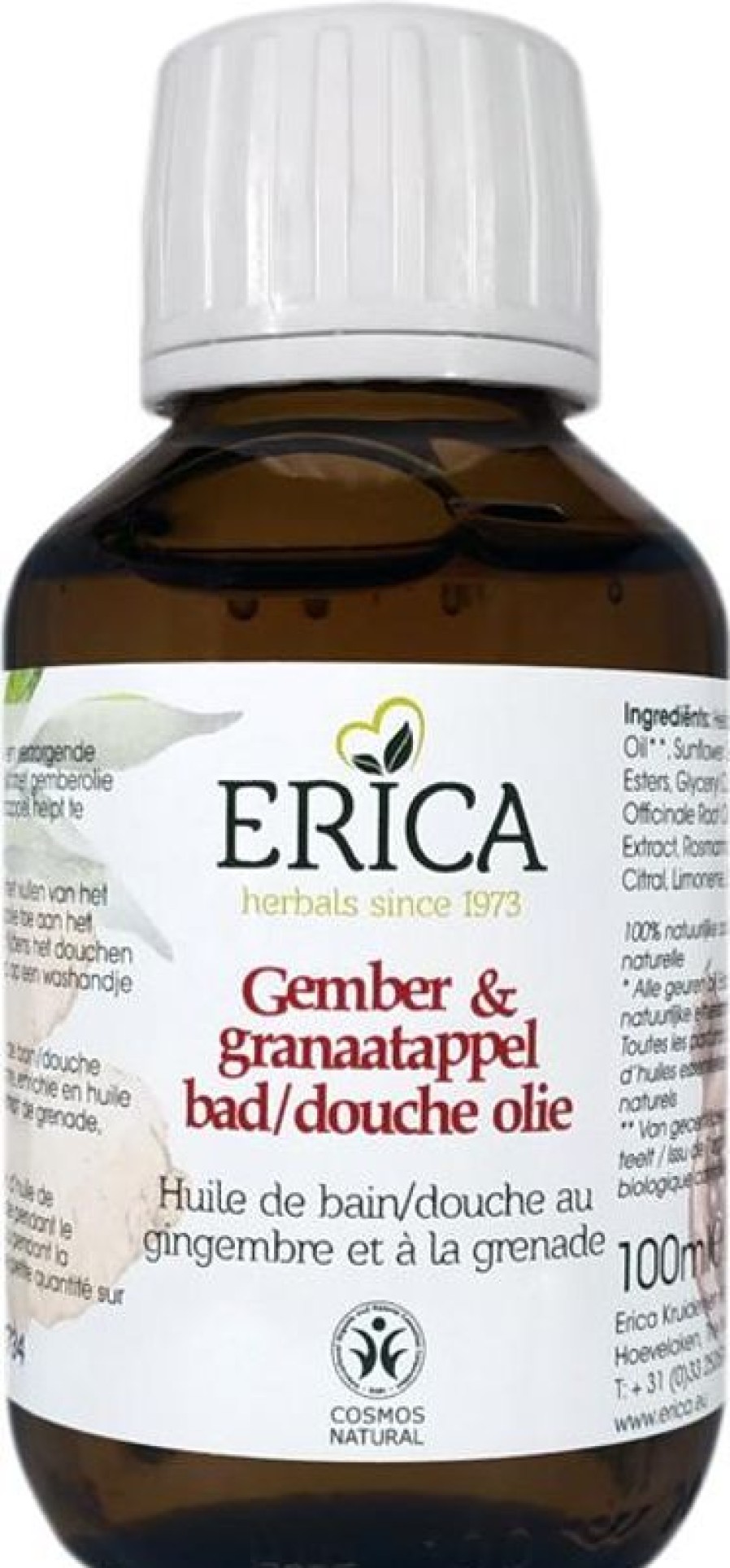 ERICA Bath oil | Bath/Shower Oil Ginger Pomegranate 100 ml