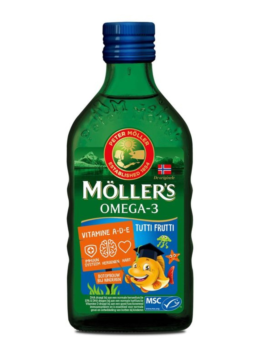 MÖLLERS Omega Fatty Acids | Cod Liver Oil Tutti Frutti Kids 250 Ml