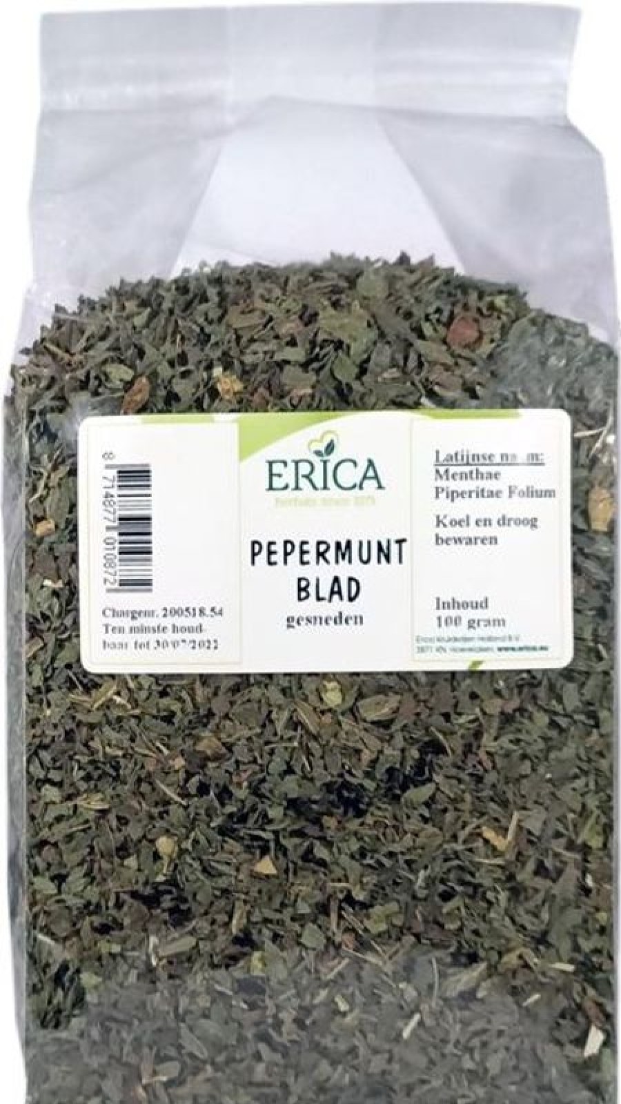 ERICA Herbal tea Single | Peppermint Leaf Cut 100 G