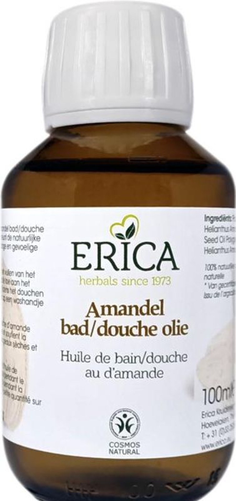 ERICA Skin And Massage | Bath/Shower Oil Almond 100 Ml