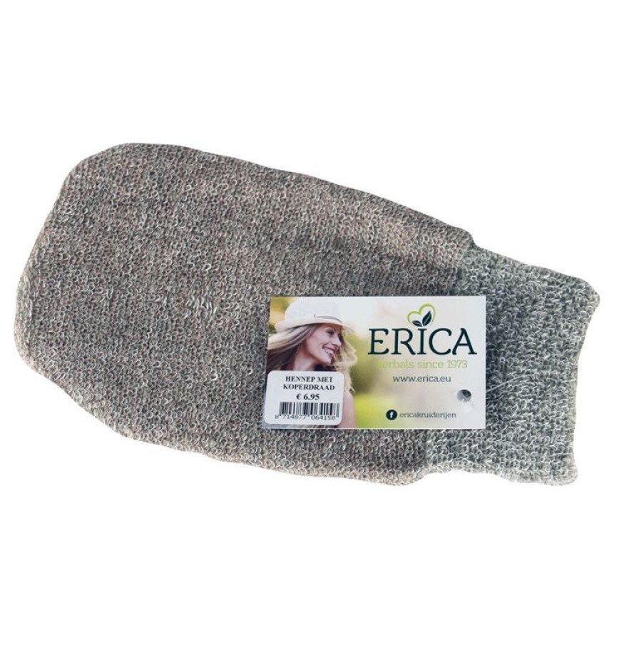 erica Bath and shower | Scrub Glove Hemp With Copper Wire