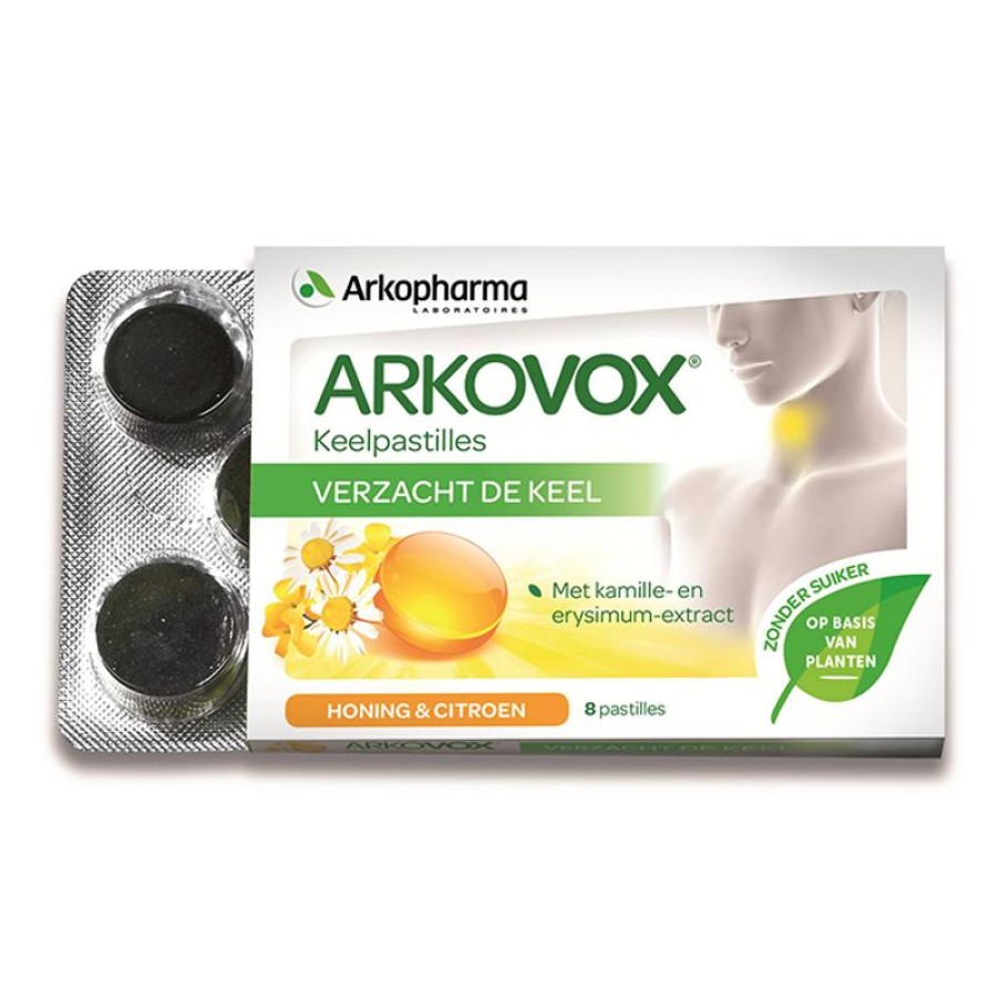 erica Throat, Nose, Ears | Arkocaps Throat Lozenges Honey-Lemon 8 Pieces