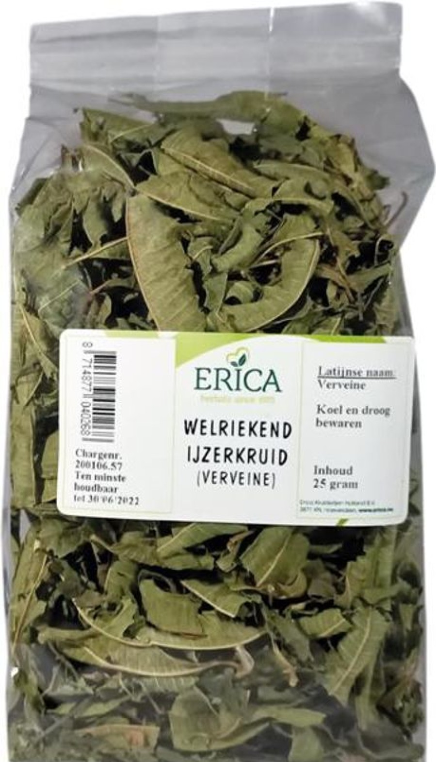 ERICA Herbal tea Single | Verbena, Fragrant (Lemon Verbena/Verveine) 25 G