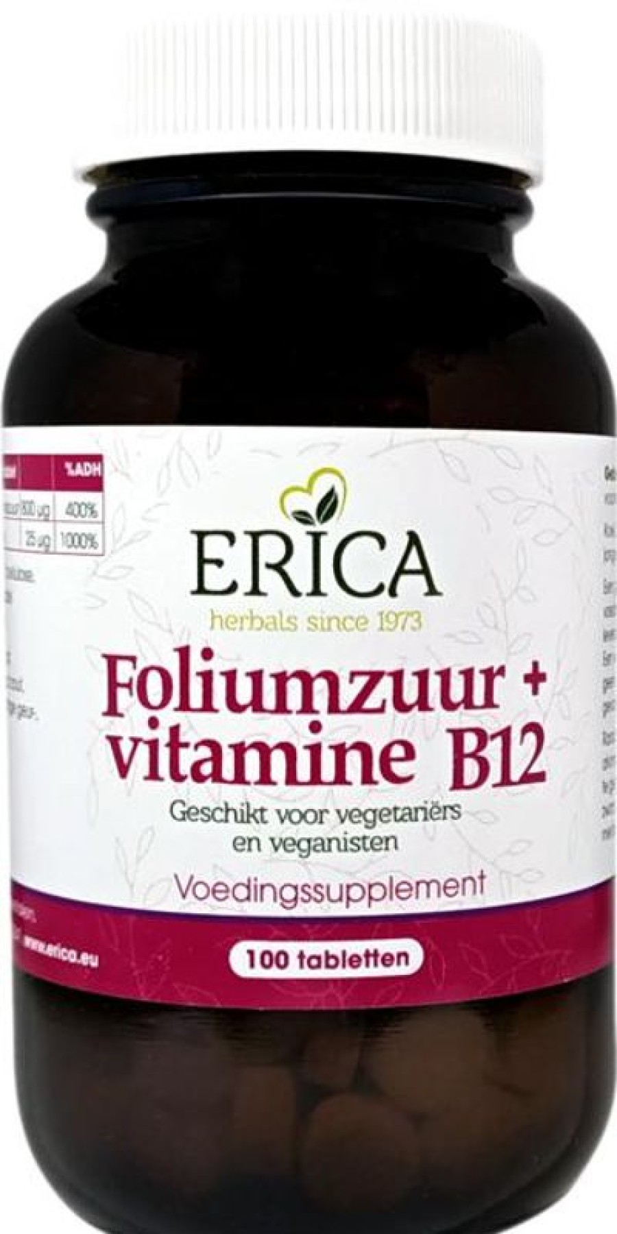 ERICA Vitamin B | Folic Acid 800 Mcg Tablets 100 Pcs