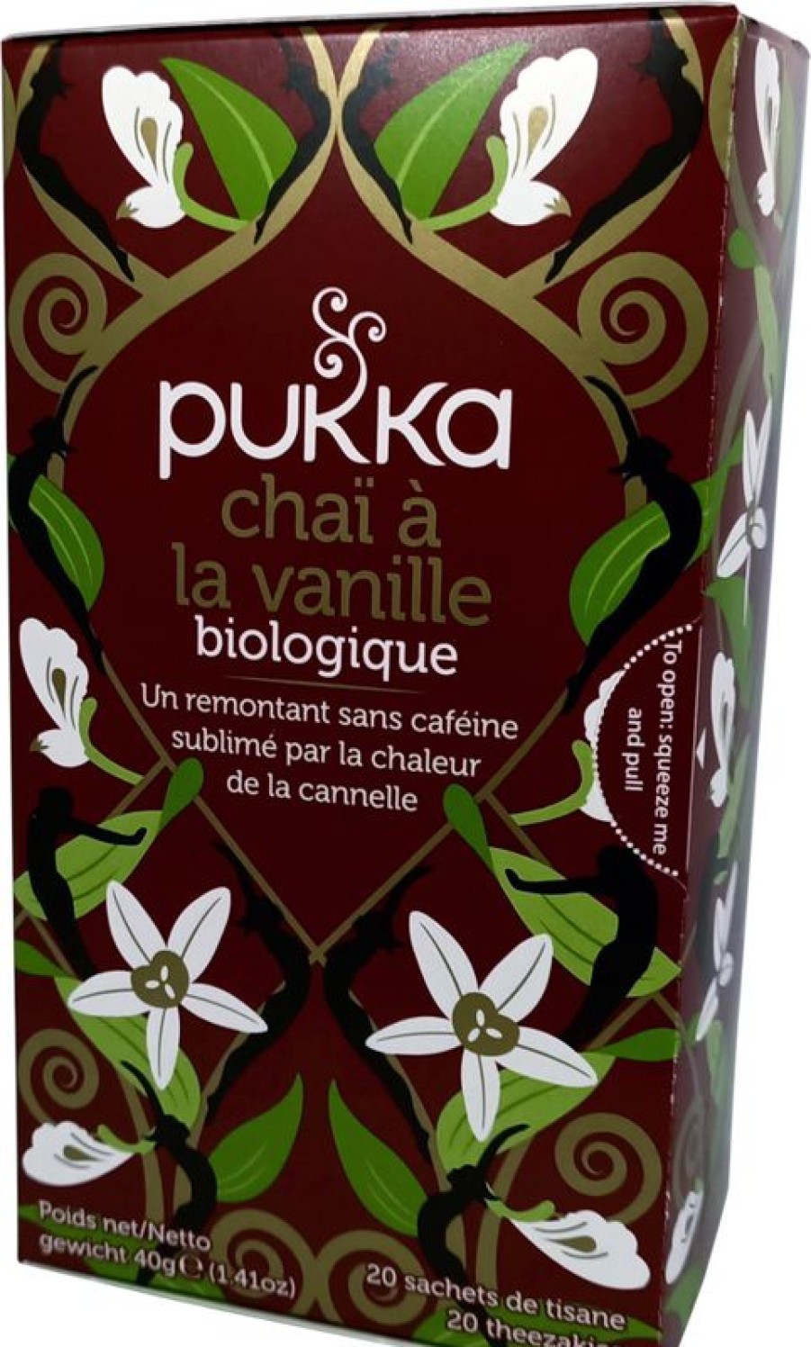 PUKKA Beneficial Tea | Herbal tea Vanilla Chai 20 puffs