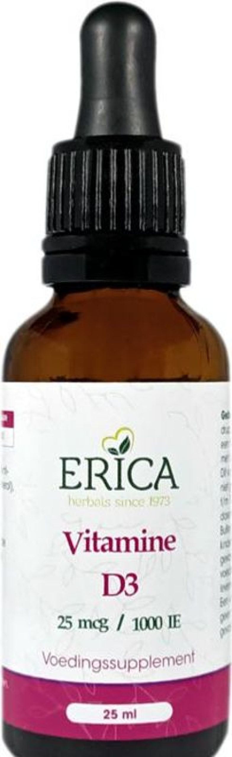 ERICA Vitamin D In E | Vitamin D3 Liquid 25 Mcg Oil Base 25 Ml