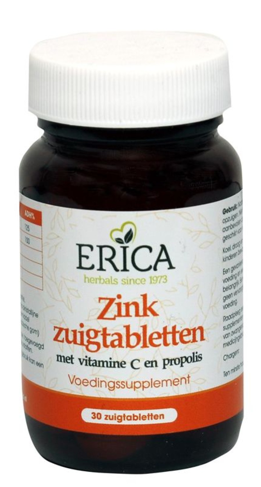 ERICA Resistance | Zinc Suction Tablets 30 Pcs