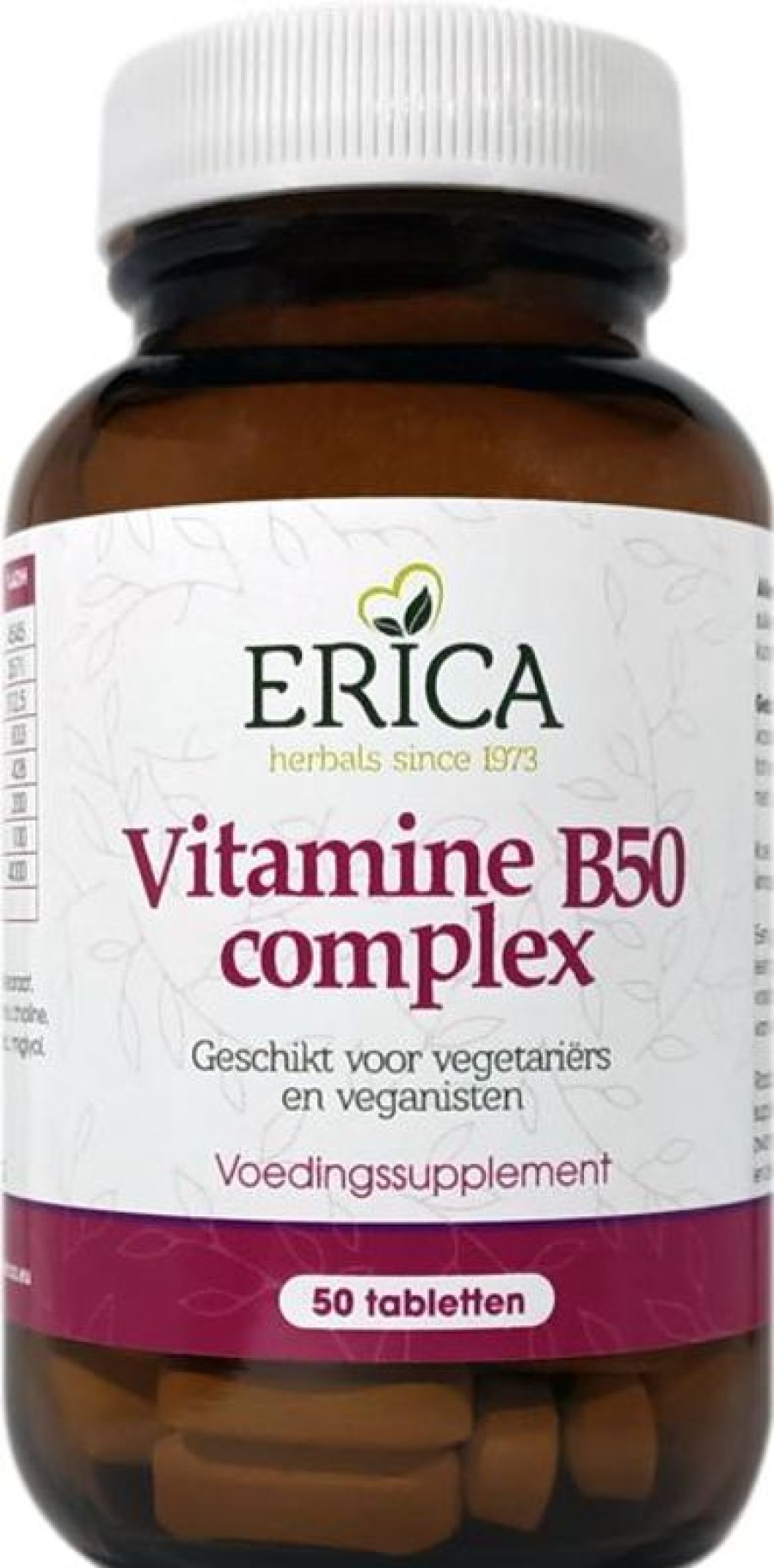 ERICA Energy | Vitamin B 50 Complex Tablets 50 Mg 50 Pcs