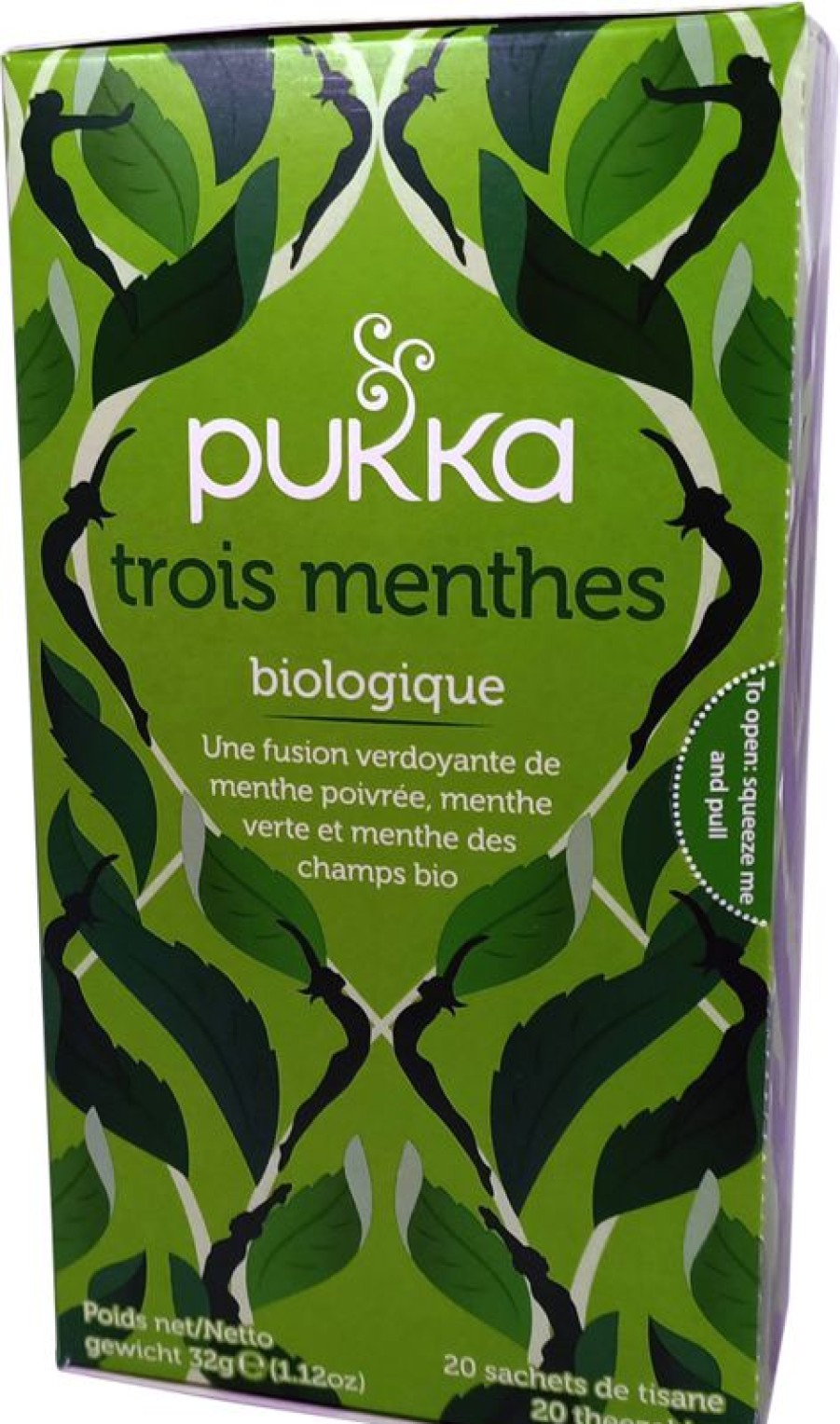 PUKKA Beneficial Tea | Herbal tea Three Mint 20 puffs