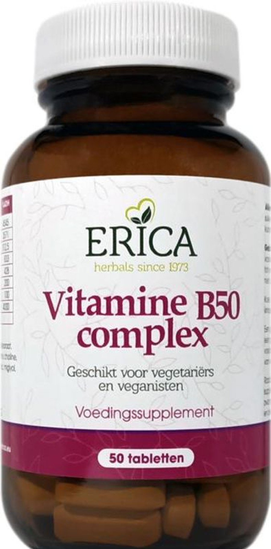 ERICA Skin, Hair, Nails | Vitamin B 50 Complex Tablets 50 Mg 50 Pcs