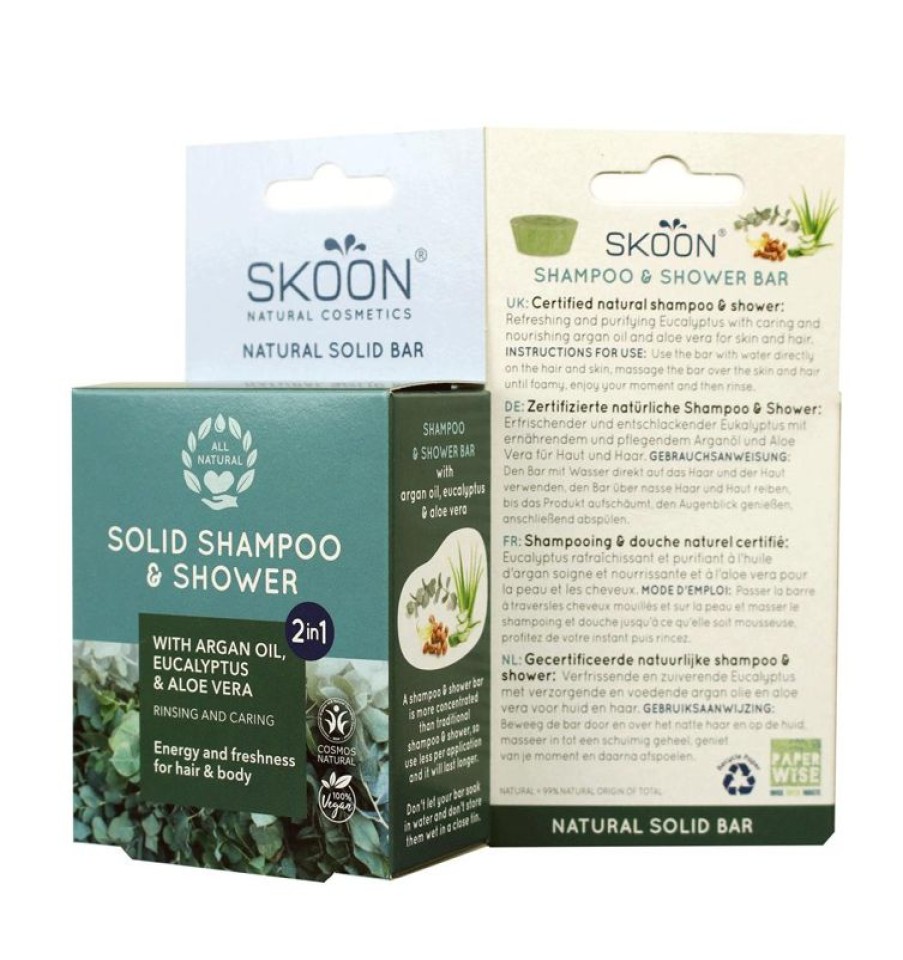 SKOON Face Bars | Skoon Solid Shampoo Shower Bar 2In1 90Gr