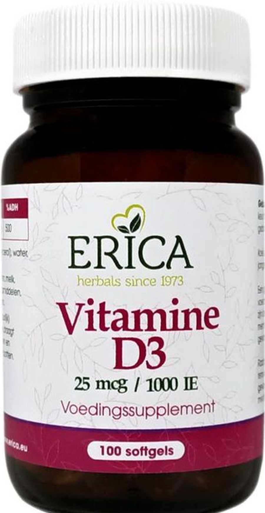 ERICA Vitamin D and E | Vitamin D3 25 Mcg 100 Softgels