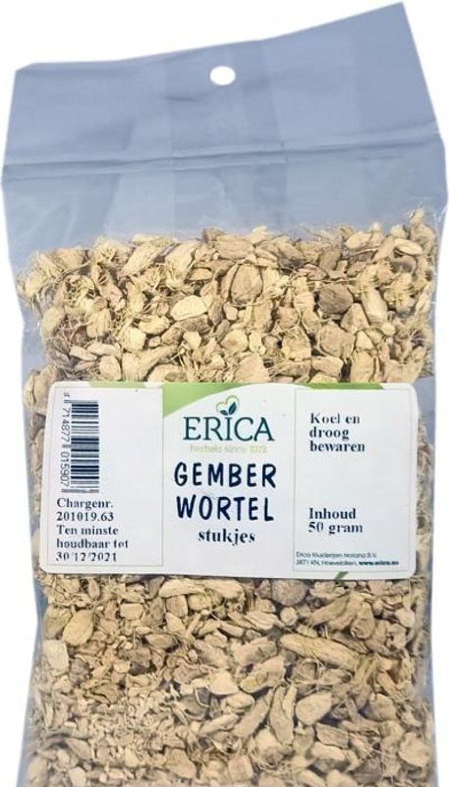 ERICA Spice Bags | Ginger Root Sliced 50 G