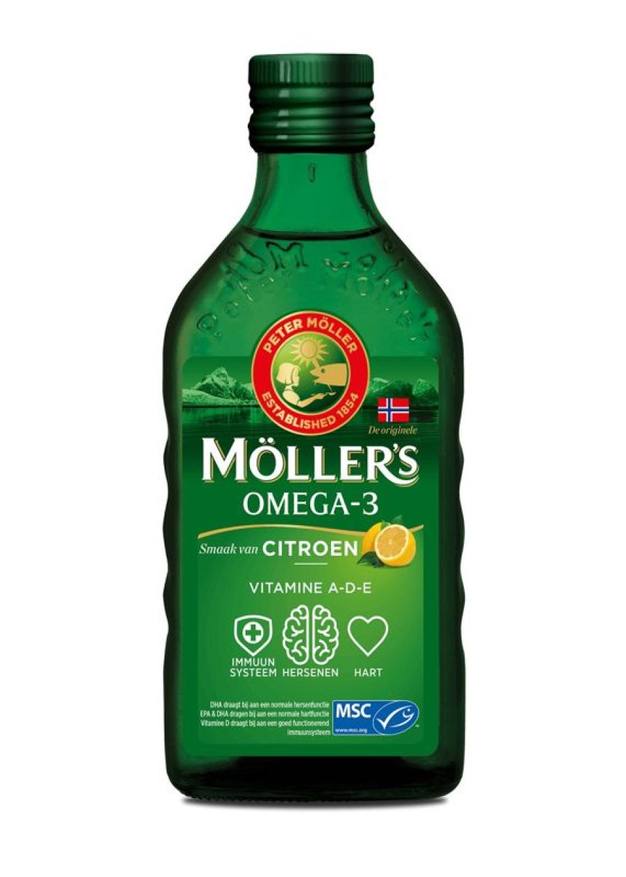 MÖLLERS Omega Fatty Acids | Cod Liver Oil Lemon 250 Ml