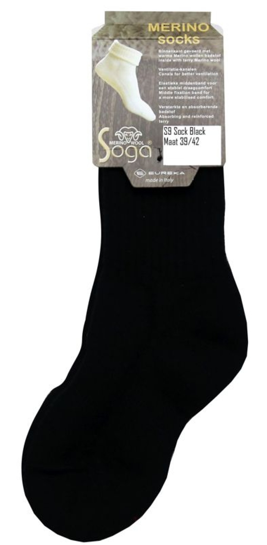 erica Socks | S29 Merinos Slaapsok Black 39/42