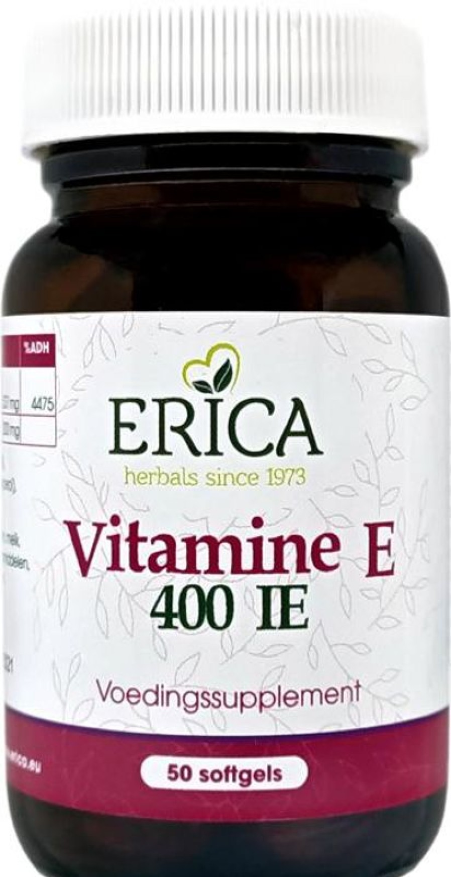 ERICA Skin Hair Nails | Vitamin E 400 Iu 50 Softgels