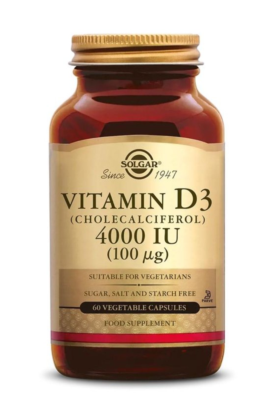 SOLGAR Vitamin D and E | Solgar Vitamin D-3 100 Ug/ 4000 Iu 60 St