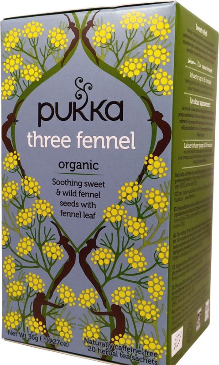 PUKKA Beneficial Tea | Herbal tea Three Fennel 20 puffs