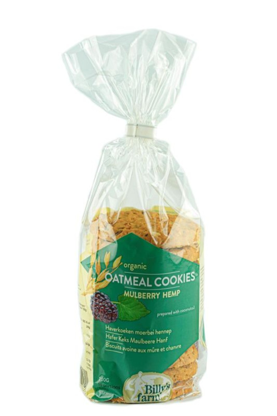 BILLYS FARM Cookies | Oatcakes Mulberry-Hemp 200 Grams