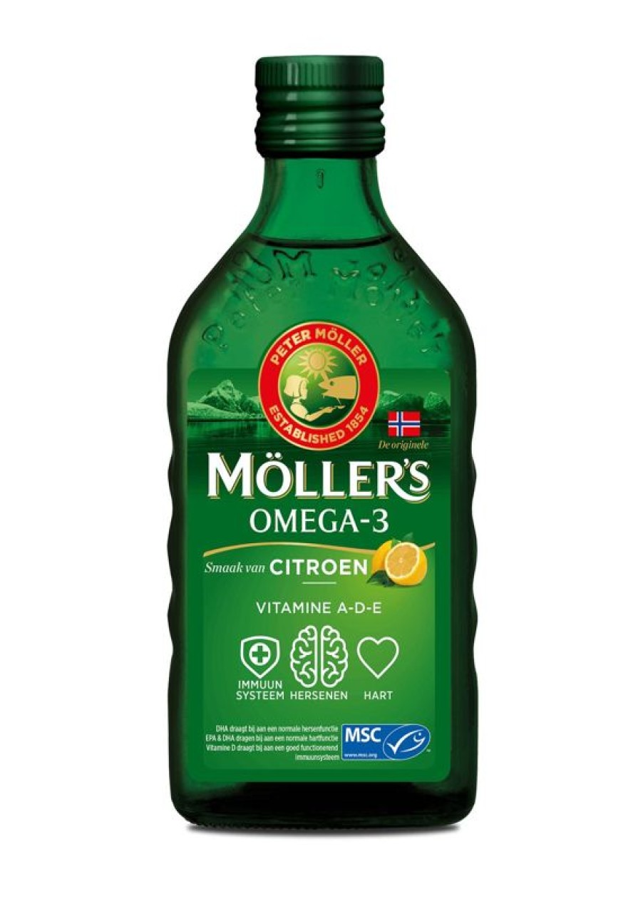 MÖLLERS Omega Fatty Acids | Cod Liver Oil Lemon 250 Ml